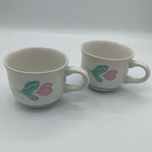 2 Cup Internatonal table works stone ware made Thailand